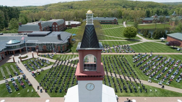 Aerial view of Quinnipiac University